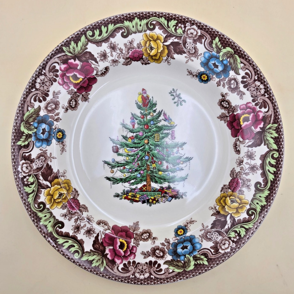 Spode Christmas Tree Grove Dinner Plate 10.5" Ceramic Rare Dishwasher Safe